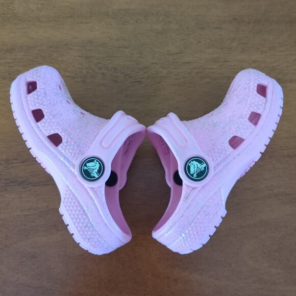 Crocs classic clog glitter pink toddler C5 - Picture 1 of 8
